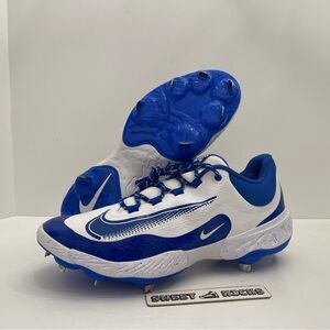 Nike Alpha Huarache Elite 4 Baseball Cleats White Royal